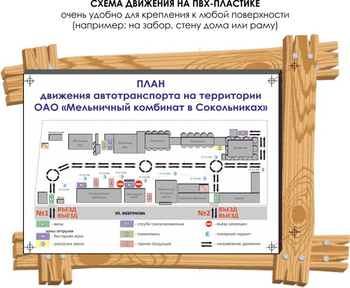 Схема движения (тип c, 1,5х1,5 метра, пластик) - Охрана труда на строительных площадках - Схемы движения - Магазин охраны труда и техники безопасности stroiplakat.ru