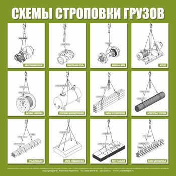 Схема строповки st05 - Схемы строповки и складирования грузов - Магазин охраны труда и техники безопасности stroiplakat.ru